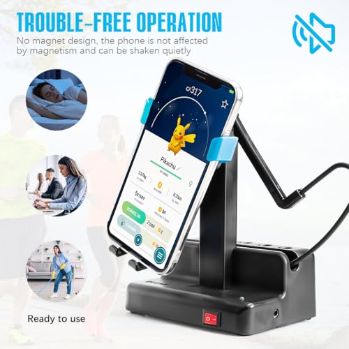 ZORBES® Phone Shaker for Steps Compatible with Stepper Shaker for 6.5'' Phones, Phone Swing Device with Switch, Silent Electric Step Simulator, USB Plug and Go ZORBES® Phone Shaker for Steps Compatible with Stepper Shaker for 6.5'' Phones, Phone Swing Device with Switch, Silent Electric Step Simulator, USB Plug and Go
